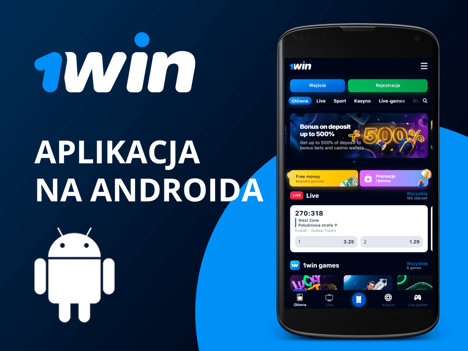 1Win apk dla Androida