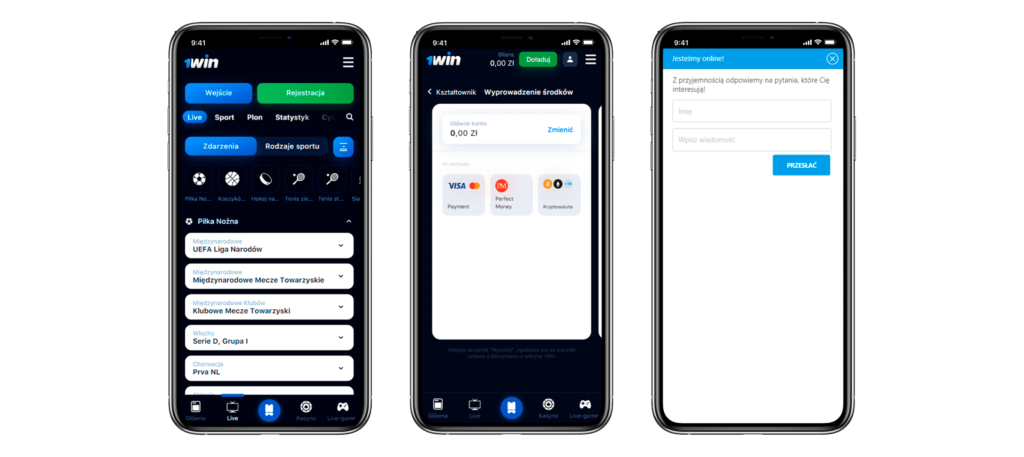 Funkcje 1Win aplikacja mobilna