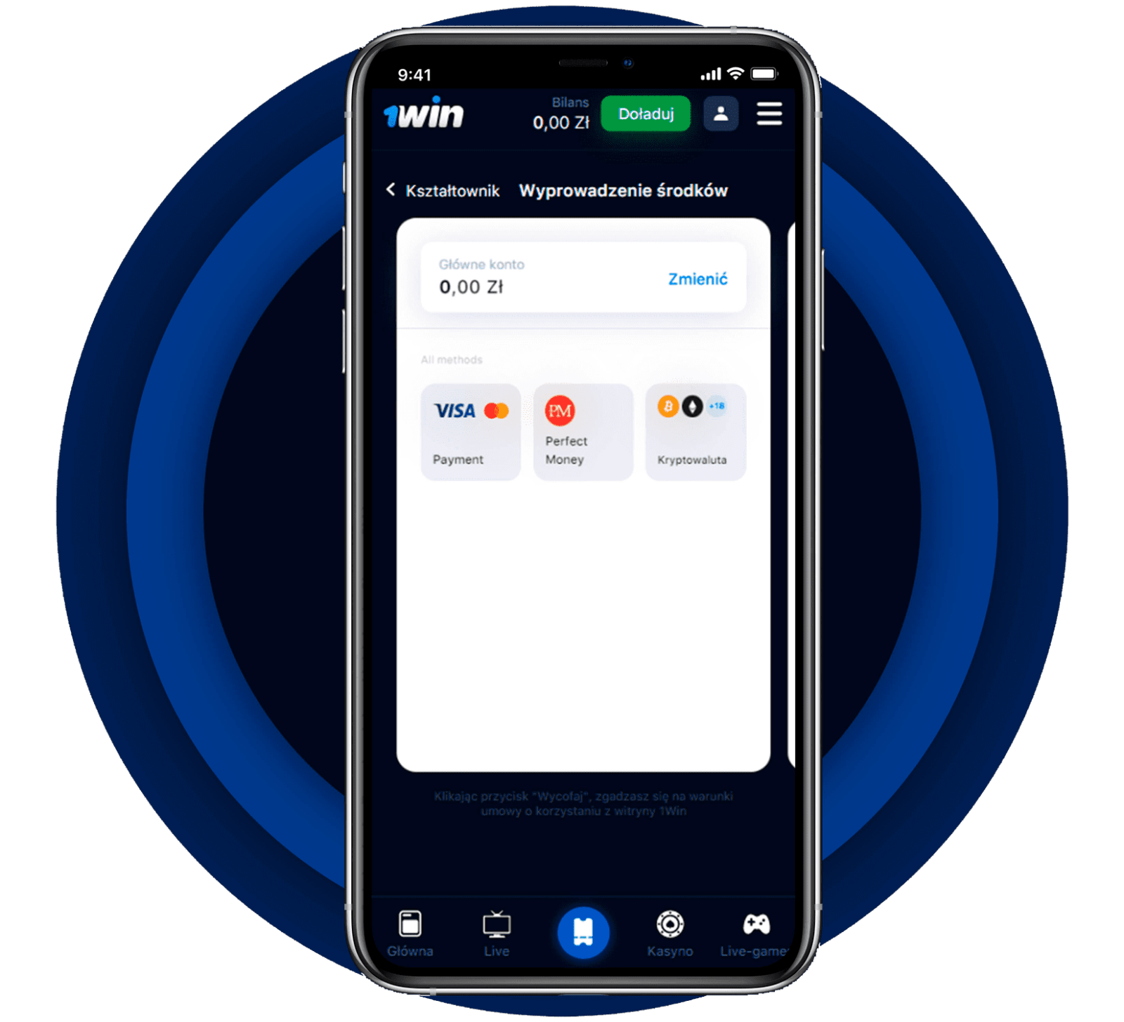Wypłacanie środków z 1Win